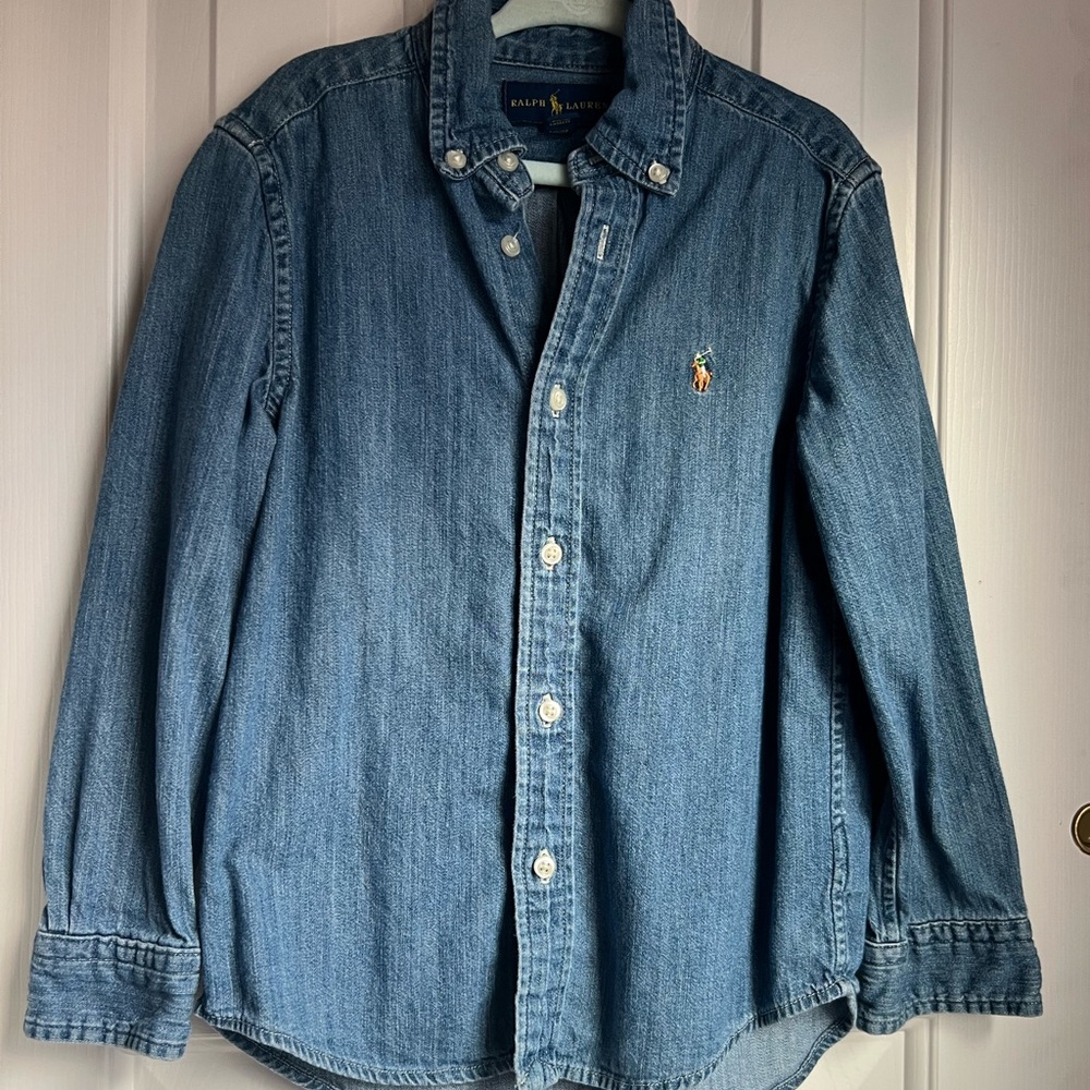 Ralph Lauren Classic Blue Button-Up